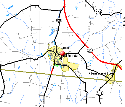 Eminence, KY (40019) map