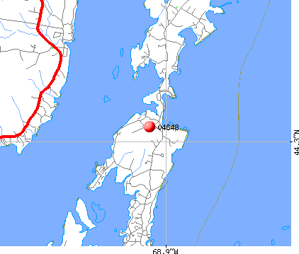 Islesboro, ME (04848) map