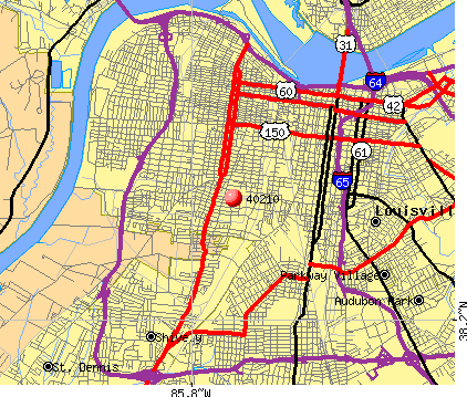 Louisville Ky Map. Louisville, KY (40210) map