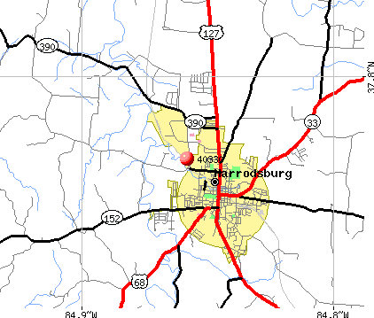 Harrodsburg, KY (40330) map