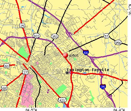 Lexington Ky Zip Code Map
