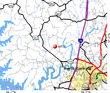 Keavy, KY (40737) map