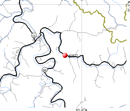 Oneida, KY (40972) map