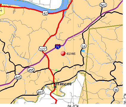 Glencoe, KY (41046) map