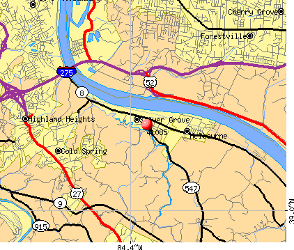 Silver Grove, KY (41085) map