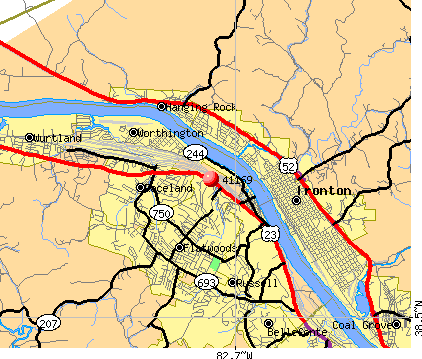 Russell, KY (41169) map