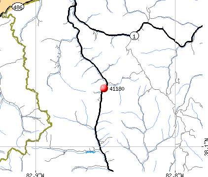 Webbville, KY (41180) map