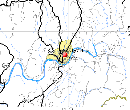 Beattyville, KY (41311) map