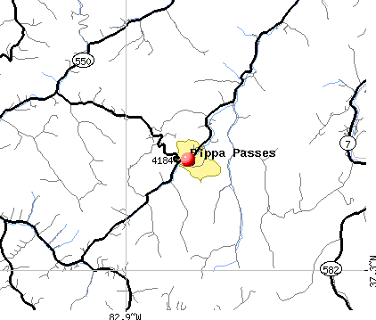 Pippa Passes, KY (41844) map