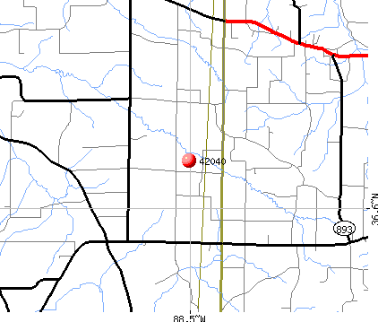 Farmington, KY (42040) map