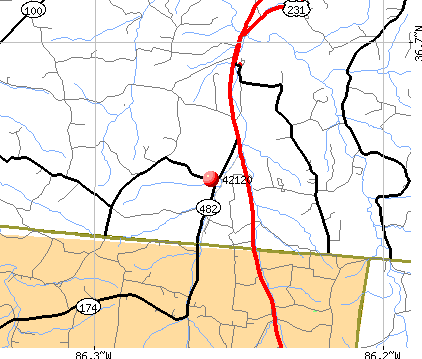 Adolphus, KY (42120) map