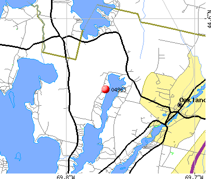 Oakland, ME (04963) map