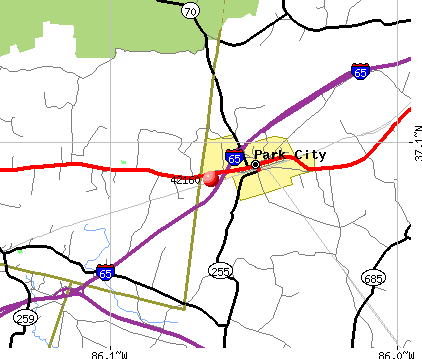 Park City, KY (42160) map