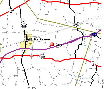Smiths Grove, KY (42171) map