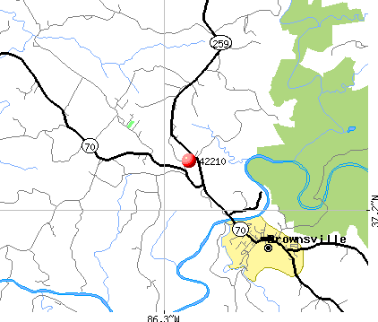 Brownsville, KY (42210) map