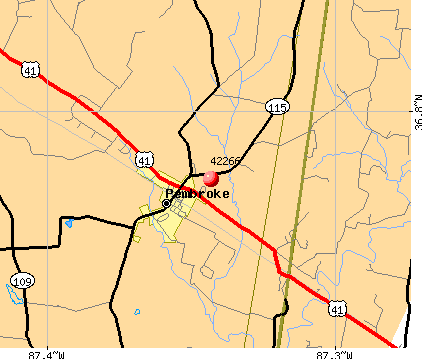 Pembroke, KY (42266) map