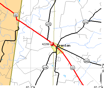 Trenton, KY (42286) map