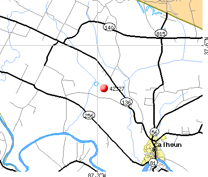 Calhoun, KY (42327) map