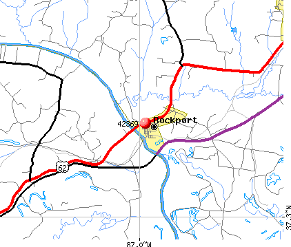 Rockport, KY (42369) map