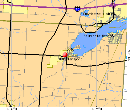 Millersport, OH (43046) map