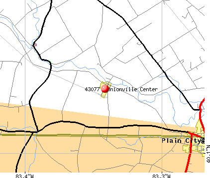 Unionville Center, OH (43077) map