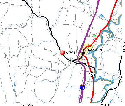 Bradford, VT (05033) map