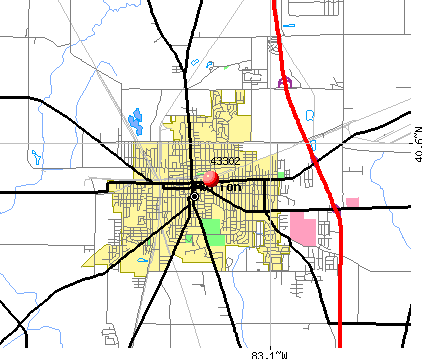 Marion, OH (43302) map