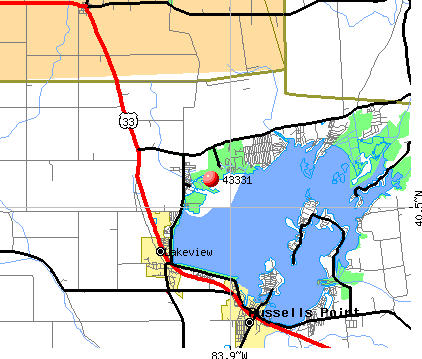 Lakeview, OH (43331) map