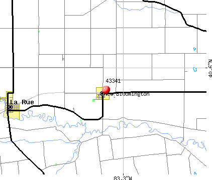 New Bloomington, OH (43341) map