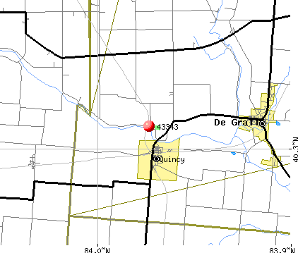 Quincy, OH (43343) map