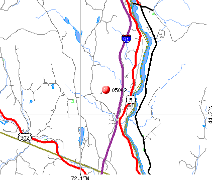 , VT (05042) map