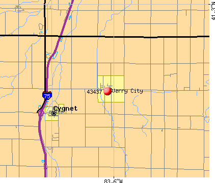 Jerry City, OH (43437) map