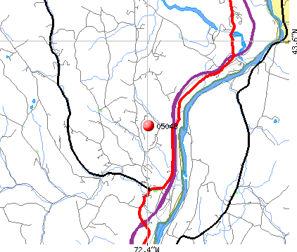 Hartland, VT (05048) map