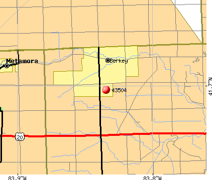 Berkey, OH (43504) map