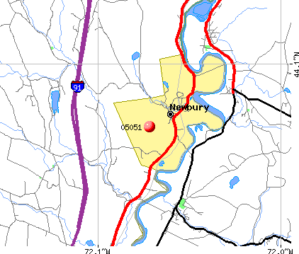 Newbury, VT (05051) map