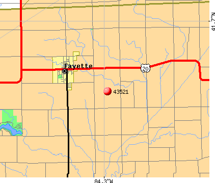 Fayette, OH (43521) map