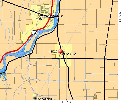 Haskins, OH (43525) map