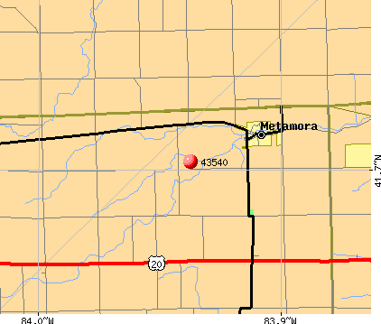 Metamora, OH (43540) map