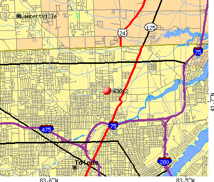 Toledo Zip Code Map