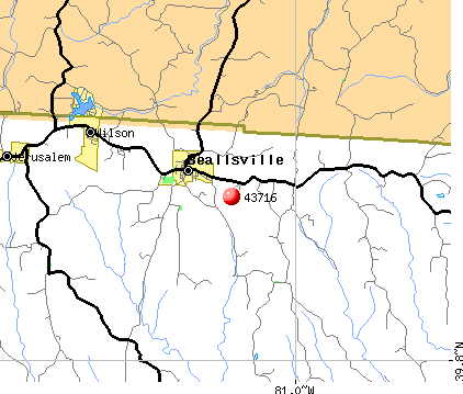 Wilson, OH (43716) map