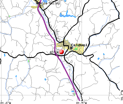 Caldwell, OH (43724) map