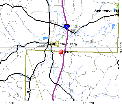 Pleasant City, OH (43772) map