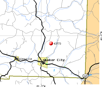 Quaker City, OH (43773) map