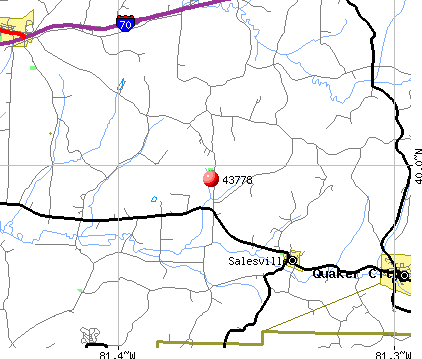 Salesville, OH (43778) map