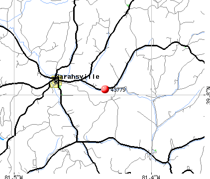 Sarahsville, OH (43779) map