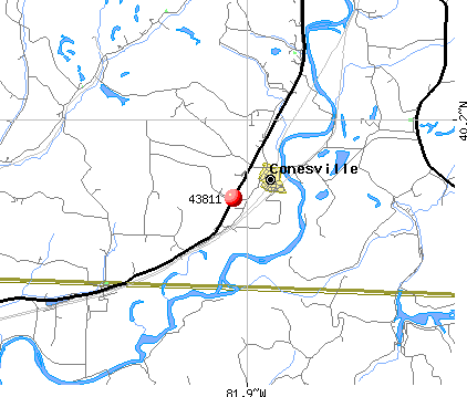 Conesville, OH (43811) map