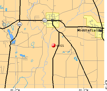 Burton, OH (44021) map