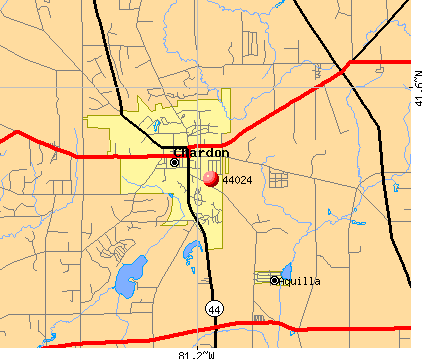 Chardon, OH (44024) map