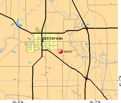 Jefferson, OH (44047) map