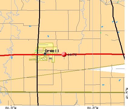 Orwell, OH (44076) map